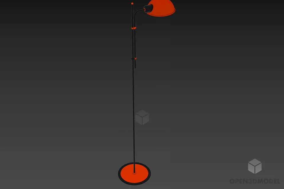 Hotel Vase Shape Table Lamp With Yellow Cone 3d model