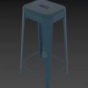 Bar Chair Metal 3d model