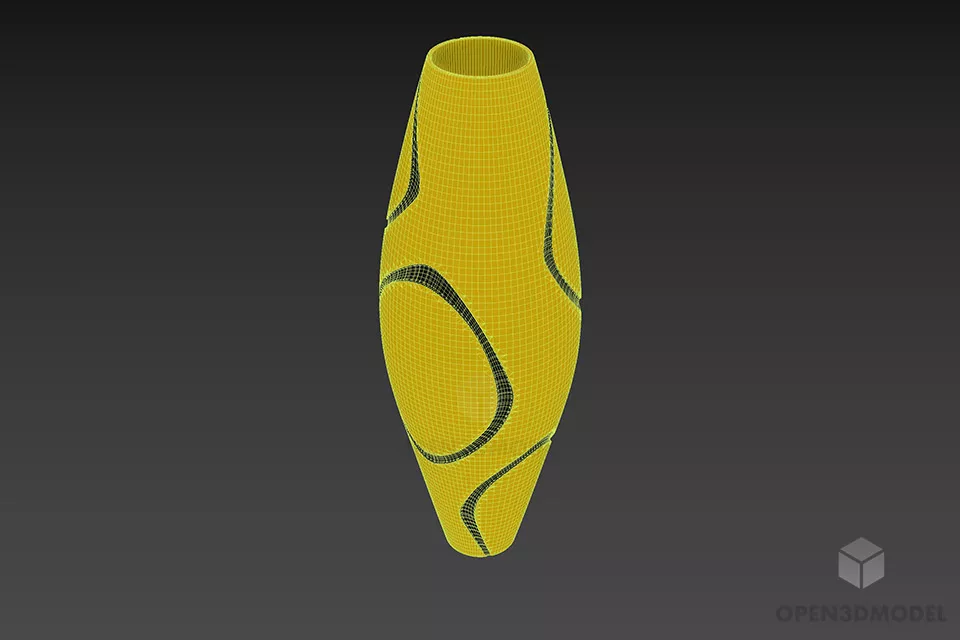 Color Ceramic Vase Pot 3d model 2