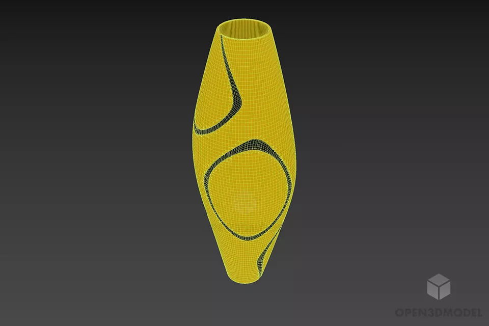 Color Ceramic Vase Pot 3d model 3