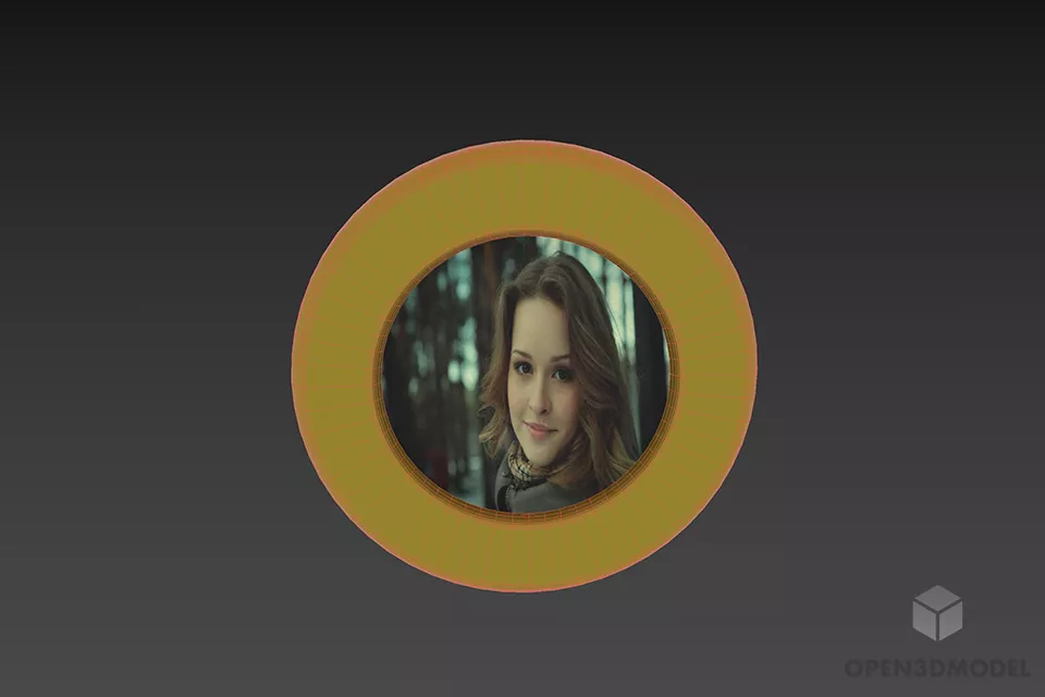Circle Frame, Photo Frame 3d model 3