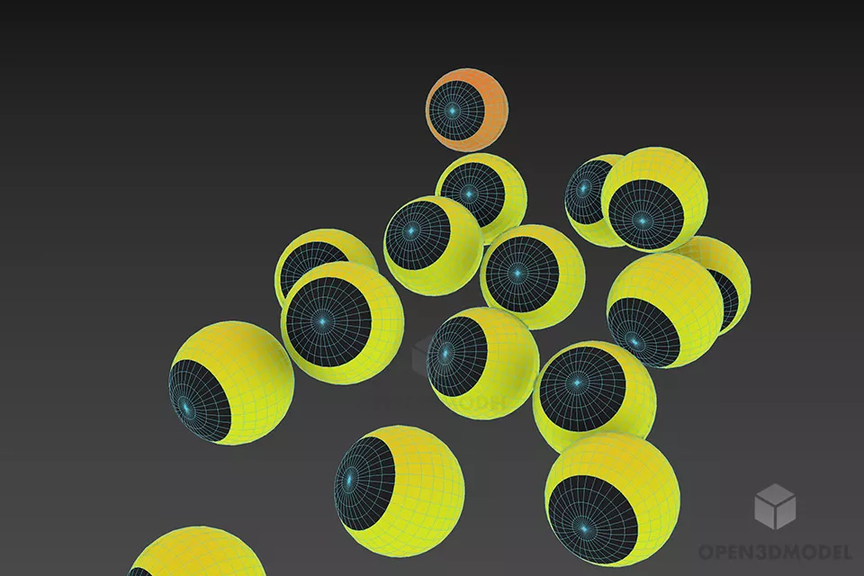 Sport Tennis Balls 3d model 2