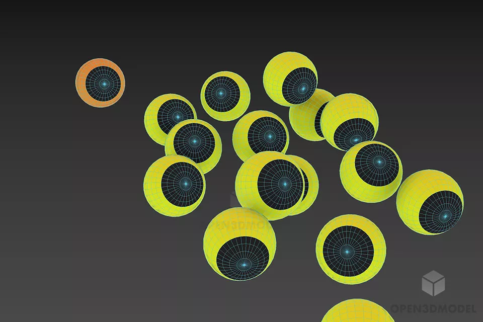 Sport Tennis Balls 3d model 3