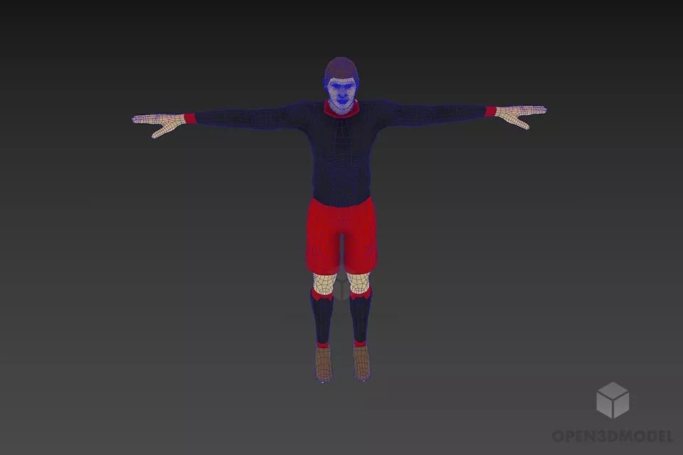 Messi Footballer 3d model 3