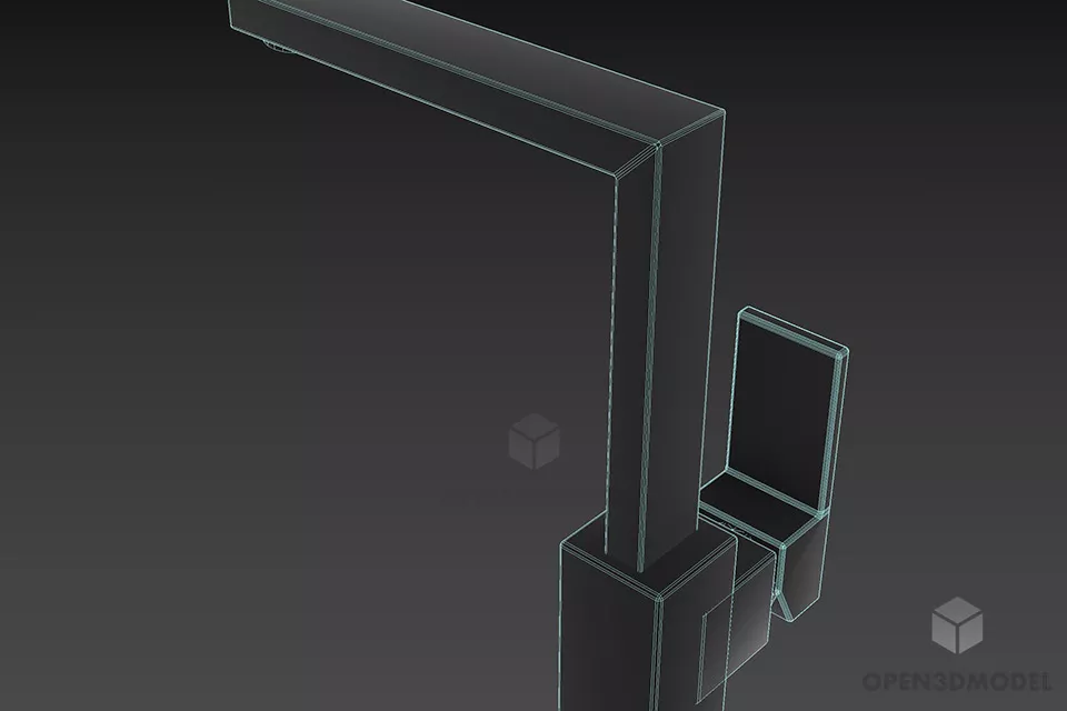 Stainless Steel Faucet Kohlman 3d model 2