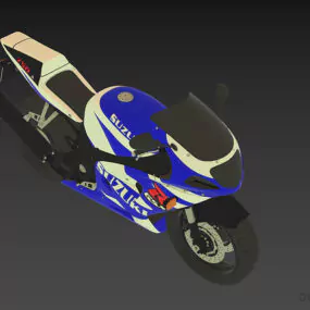 Sport Motorcycle Suzuki Gsx 3d model