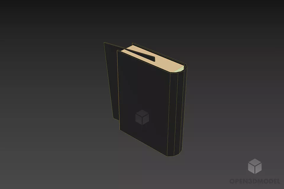 Book With A Card 3d model 2