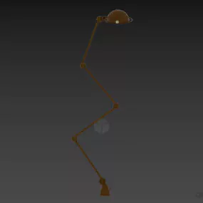 Bronze Lamp Desk Foldable 3d model