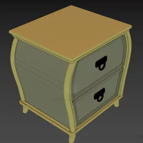 Nightstand Boutique Wooden Material 3d model