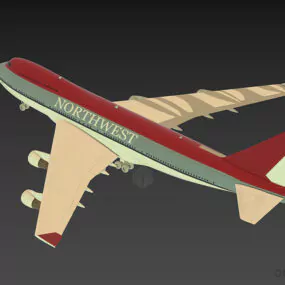 Us Passenger Airplane 3d model