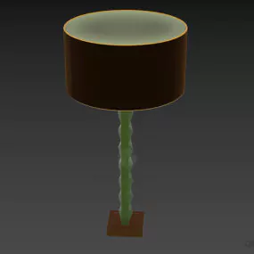 Torchere Floor Lamp With Glass Stand 3d model