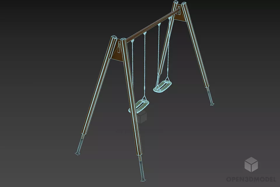 Swing Playground 3d model 2