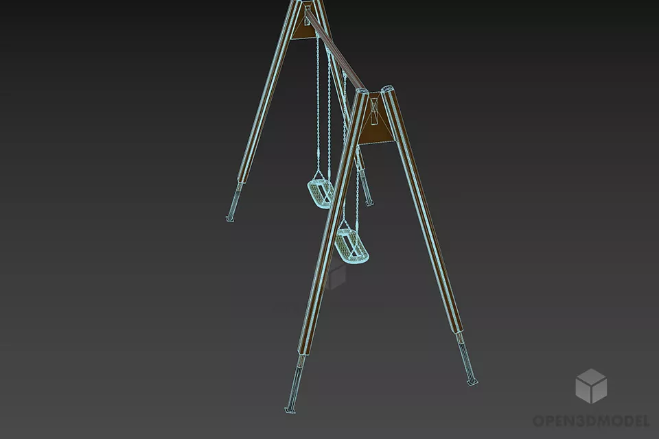 Swing Playground 3d model 3