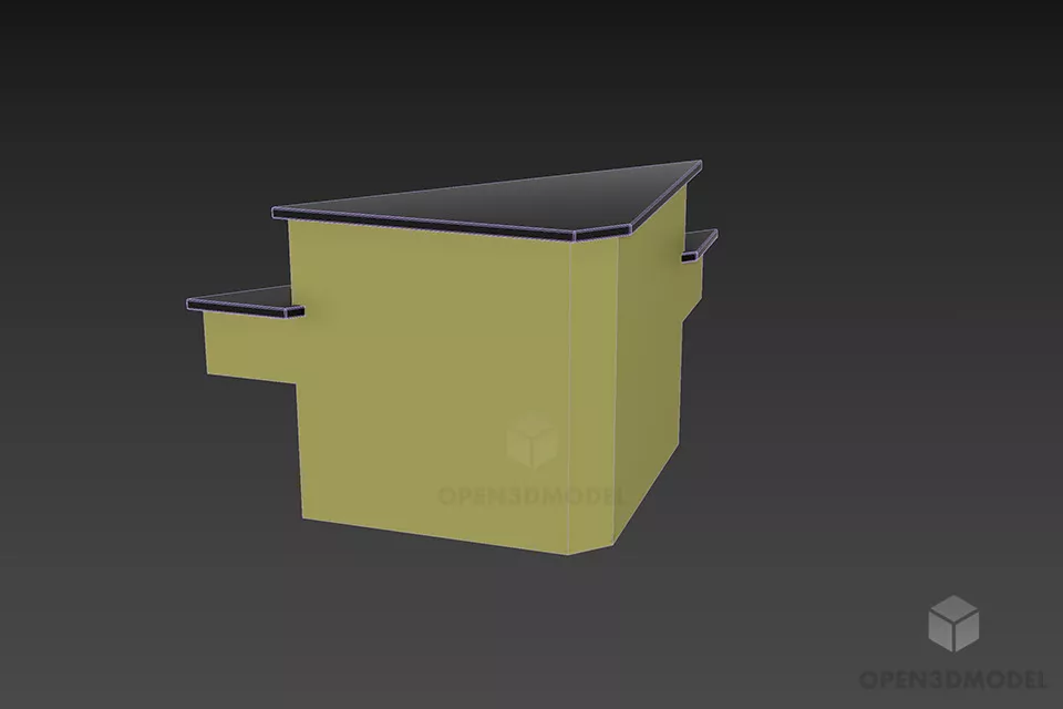 Stack Shelf Stair 3d model 2