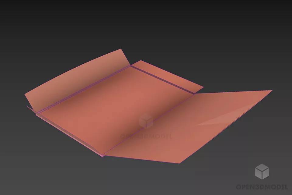 Foldable Folder Cover, Office Accessories 3d model 2