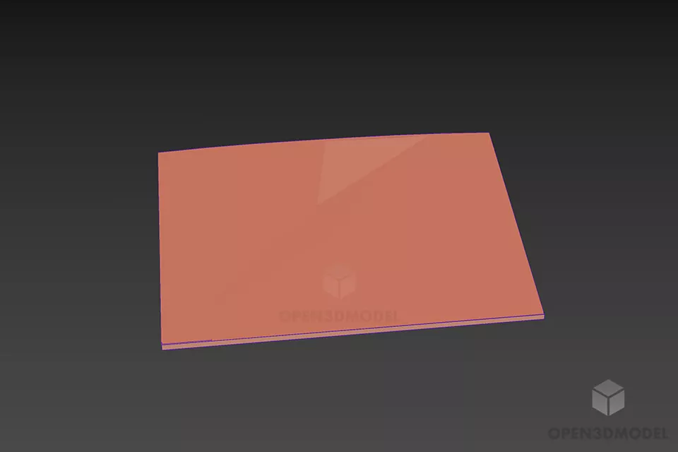 Office Folder Cover Piece 3d model 2