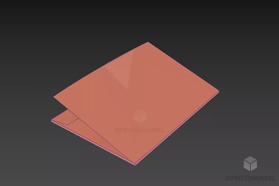 Office Folder Cover Piece 3d model 3