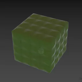 Textile Fabric Seat Cubic 3d model