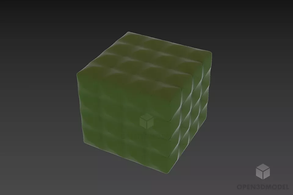 Tufted Seat With Frame 3d model