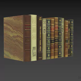 Old Books Stack 3d model