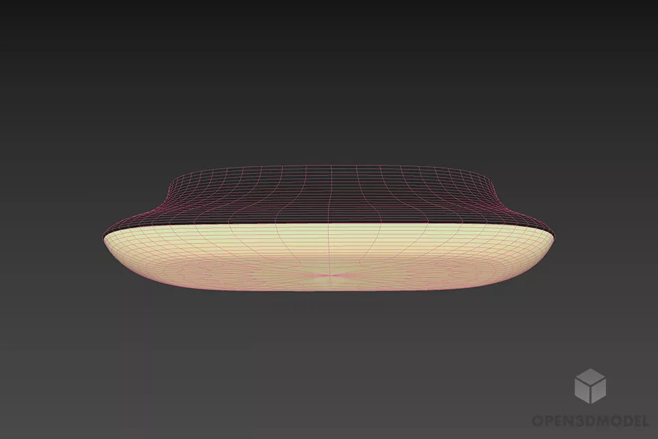 Ceiling Lamp Flat Bowl Shade 3d model 3