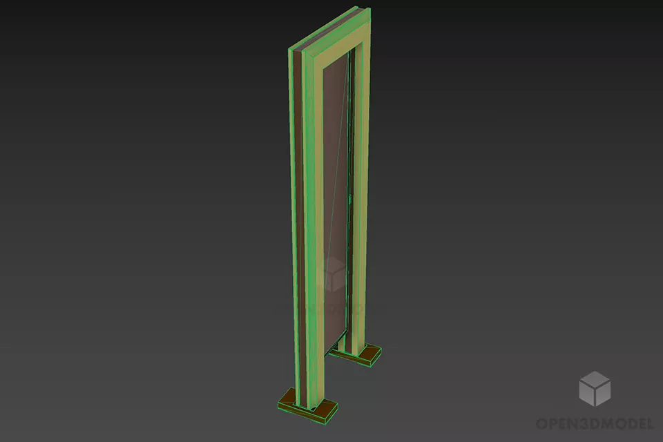 Stand Mirror Turri 3d model 2