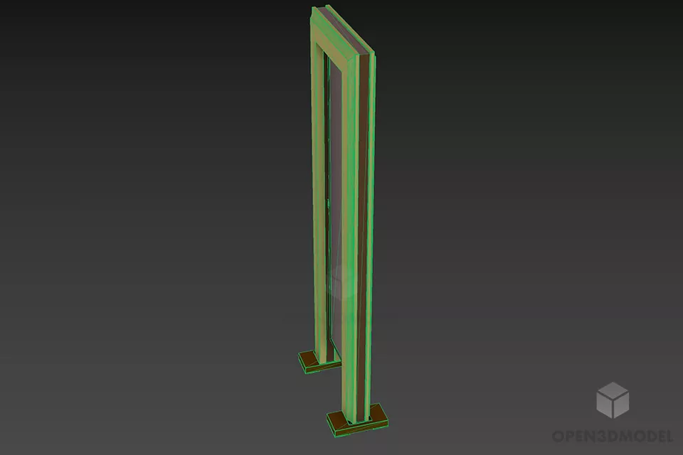 Stand Mirror Turri 3d model 3