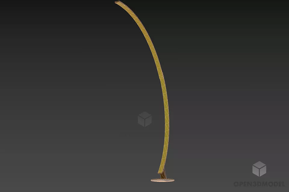 Modernism Curved Lamp 3d model 2
