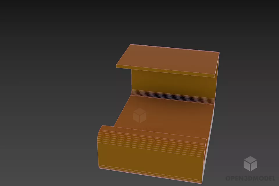 Glass Coffee Table C Shape 3d model 3