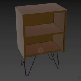 Modernism Rack Cabinet With Steel Stand 3d model