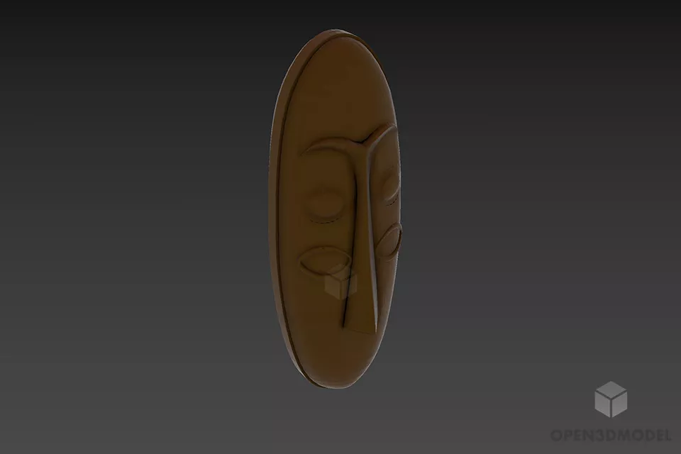 Elephant Shape Carved Panel Decoration 3d model