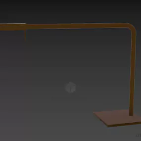 Lamp Desk With Square Stand 3d model