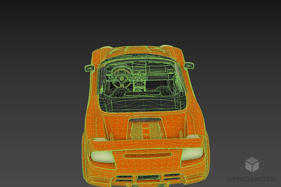 Convertible Car Toyota Mrs 3d model 3
