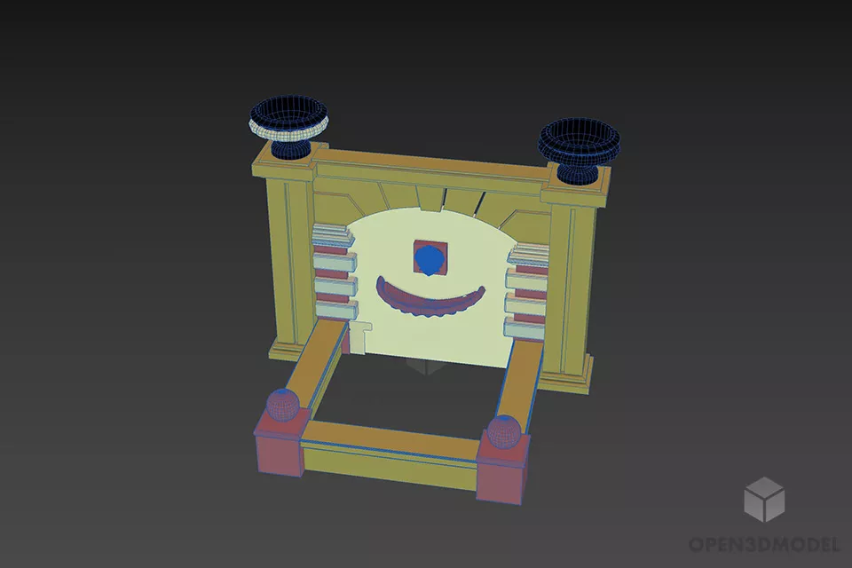 Asian Grave 3d model 3