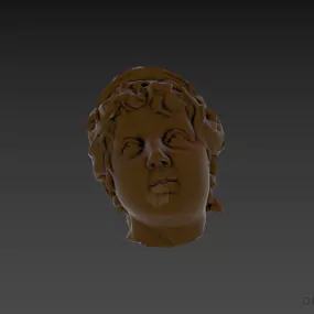 Greek Female Sculpture Head 3d model