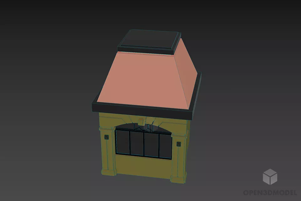 Outdoor Small House Garden Decoration 3d model 3