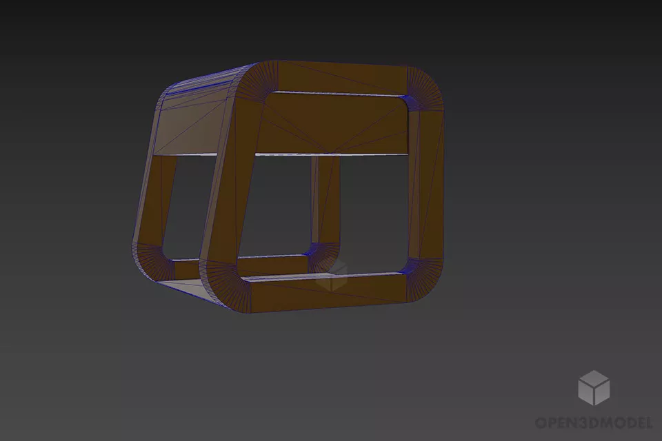 Bedside Stool 3d model 2