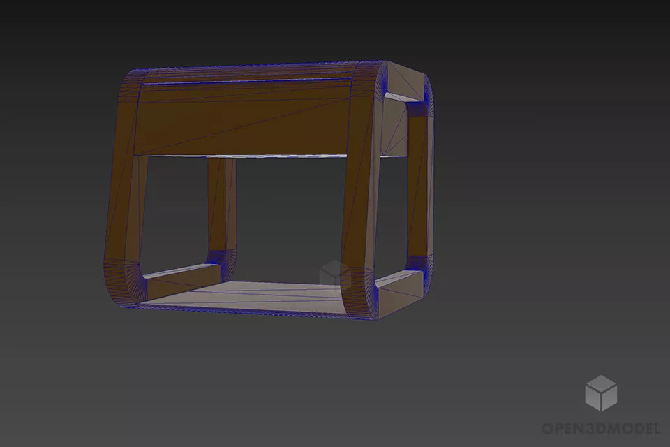 Bedside Stool 3d model 3