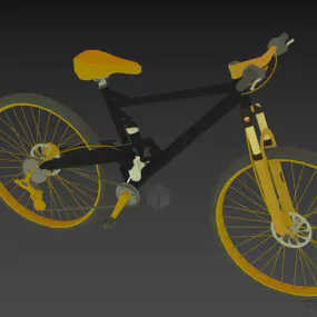 Sports Bike With Shock Absorber 3d model