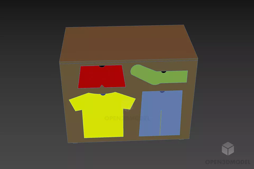 Toy Locker For Kid 3d model 3