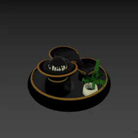 Garden Water Fountain With Vase Shape 3d model