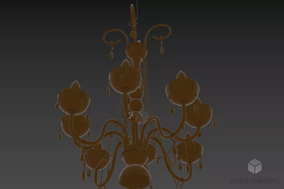 Hotel Torchere Lamp With Inox Holder 3d model