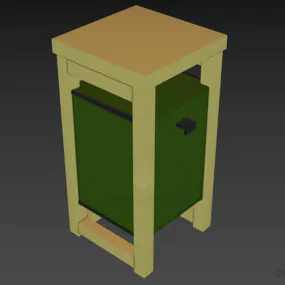 Basket Bin Inside Frame 3d model