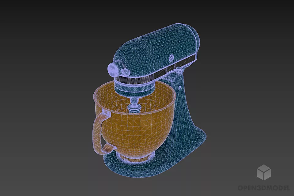 Blender Machine Kitchen Gadget 3d model 2
