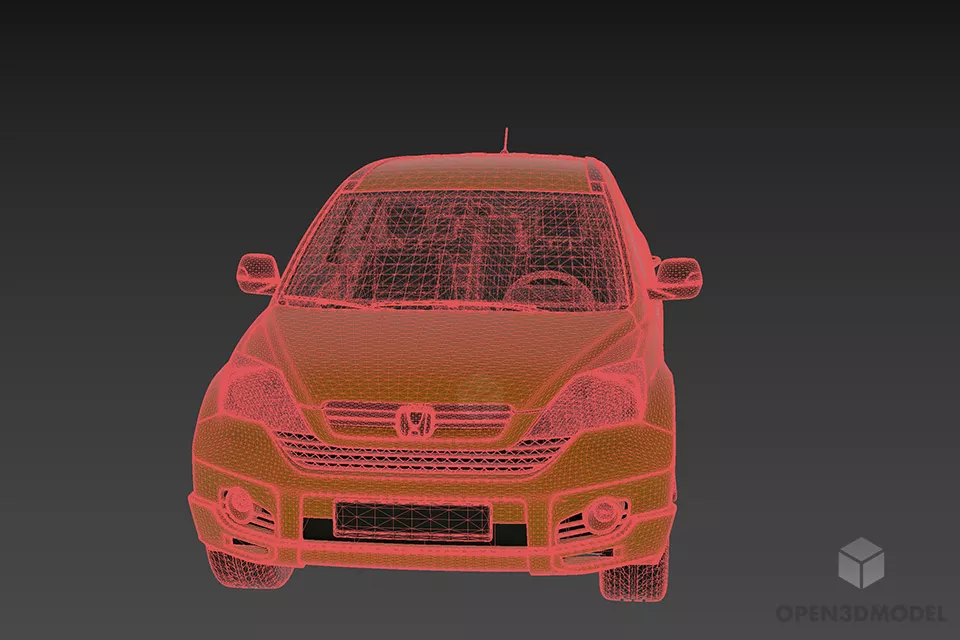 Sedan Car Honda Crv 3d model 3
