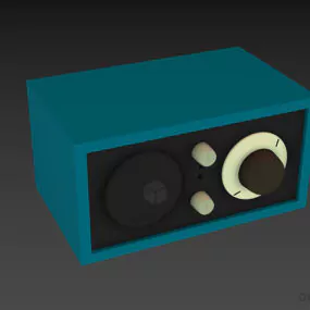 Radio Box With Audio Speaker 3d model