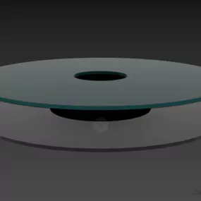 Round Coffee Table With Top Marble 3d model