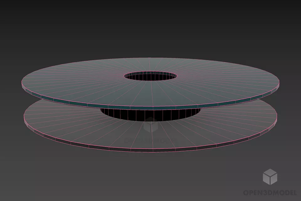 Round Coffee Table With Top Marble 3d model 3