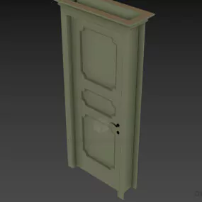 Antique Wooden Door Standard 3d model