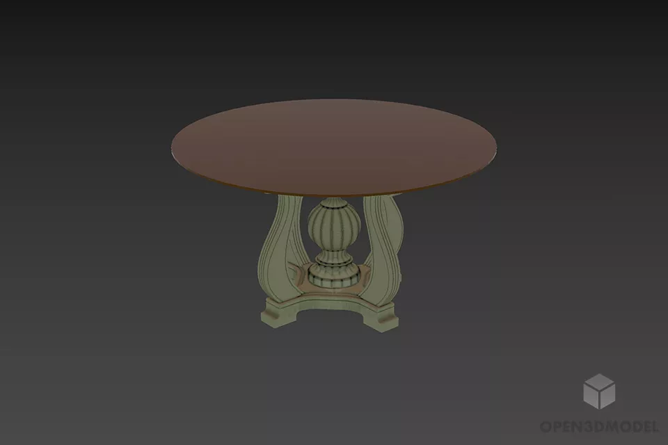 Simple Square Table, Coffee Table 3d model